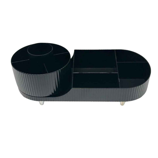 Organizador negro para maquillaje ST06 ideal para baño, tocador y cuidado personal