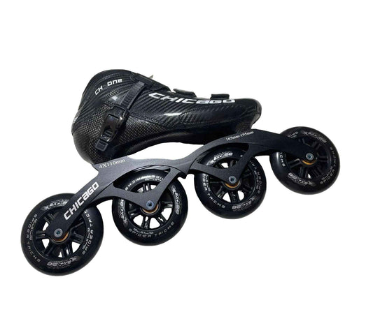 Patines Chicago profesionales ajustables con bota en fibra de carbono para alto rendimiento