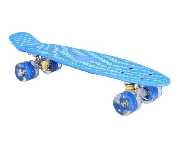 Patineta Skate Penny Mini Long Board Llanta Goma, Con Luces