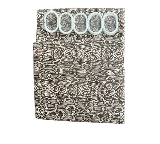 Cortina de baño beige en tela 170x180 cm para ducha, baño y decoración del hogar