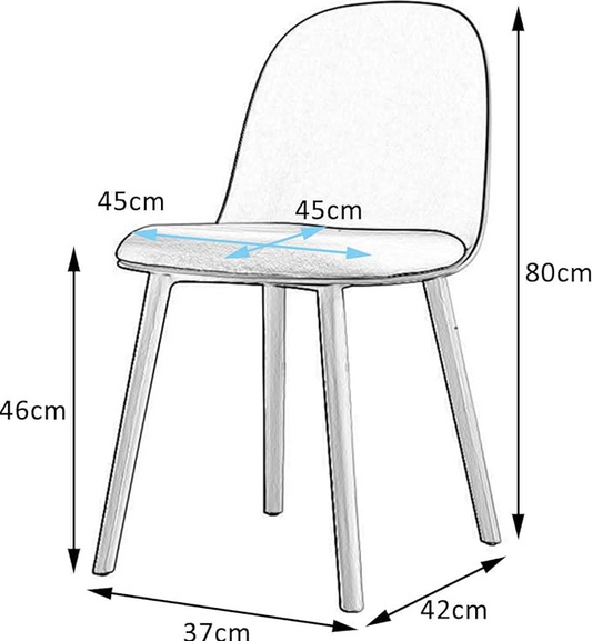 Silla de diseño Bondi con cojín en terciopelo y patas metálicas para cafetería