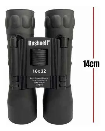 Binoculares compactos 16x32 negros para viaje, camping o avistamiento