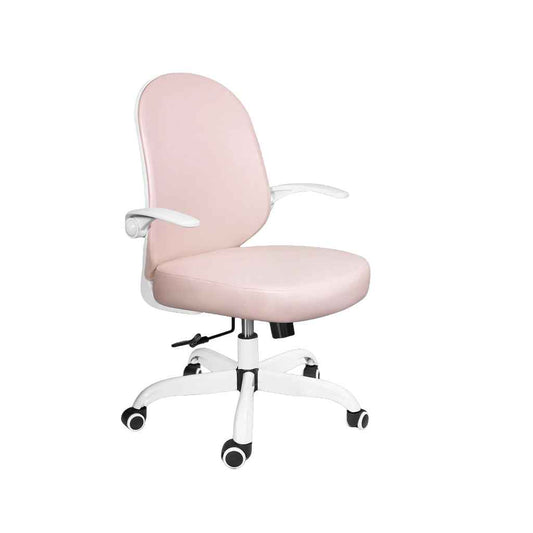 Silla de oficina para niños rosada con ruedas para estudio en casa
