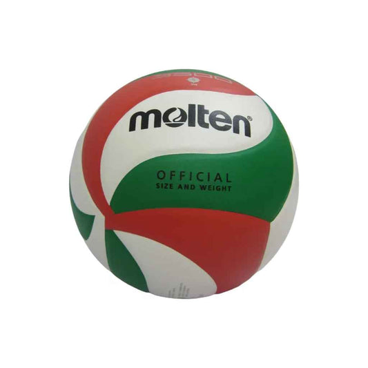 Balón Molten V5M3500 de voleibol oficial en color verde, rojo y blanco