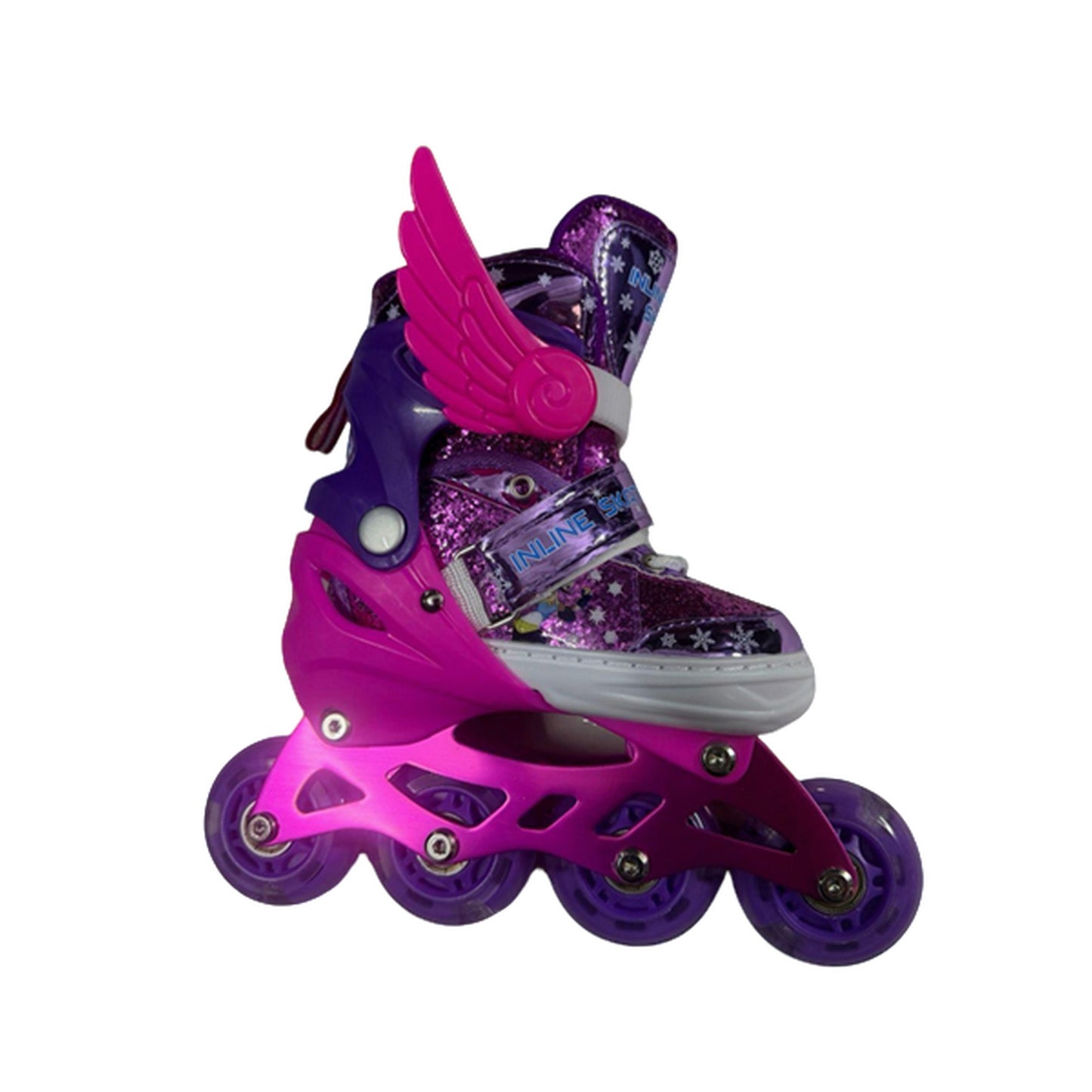 Kit Patines Niña Con Luces, Casco Y Protecciones