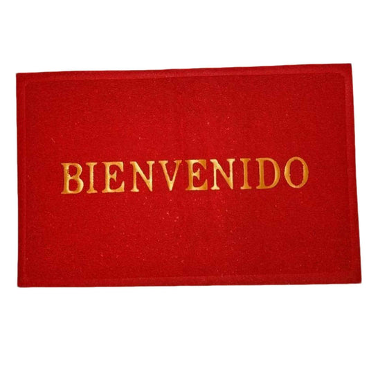 Tapete rojo de bienvenida en PVC para puerta, entrada y negocio