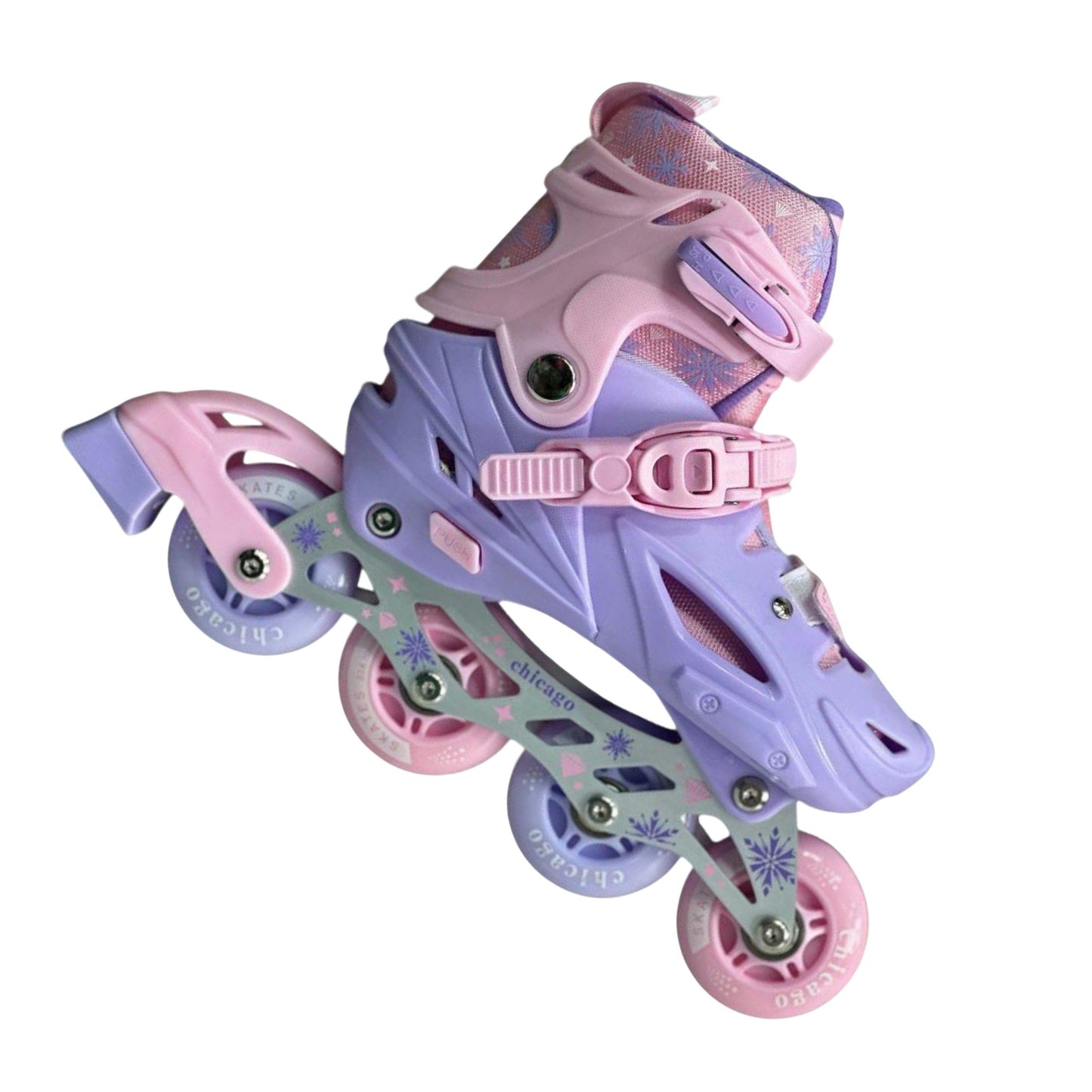 Patines Chicago Rosados Con Luces Y Freno
