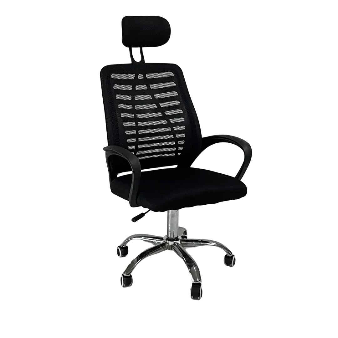 Silla operativa económica negra para oficinas, coworking o home office