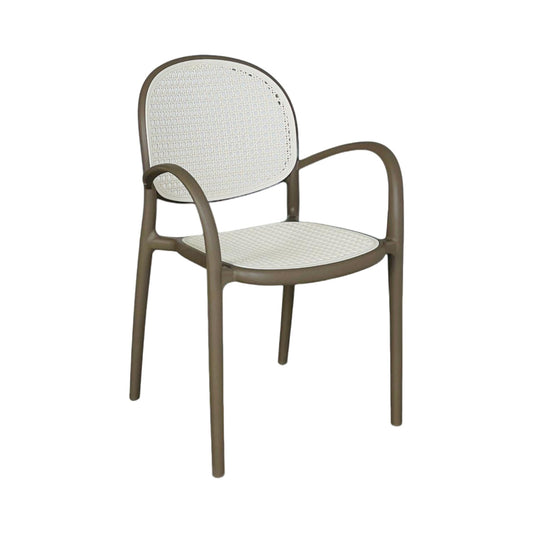 Silla Verano En Polipropileno Tipo Mimbre Con Brazos