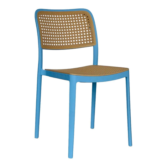 Silla en polipropileno Solea tipo mimbre para restaurante o cafetería