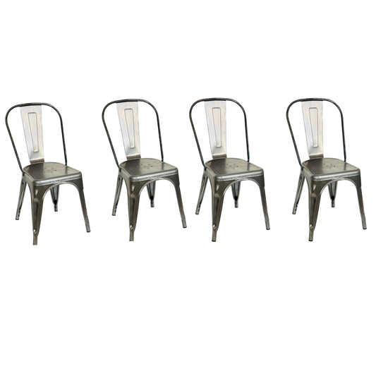 Silla Metálica Industrial Tolix Raw, set x4