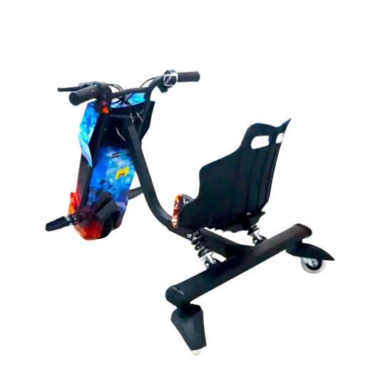 Triciclo Eléctrico Drift Grande Azul Rojo