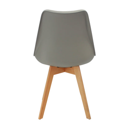 Silla Emma Premium con patas de madera para comedor y hogar