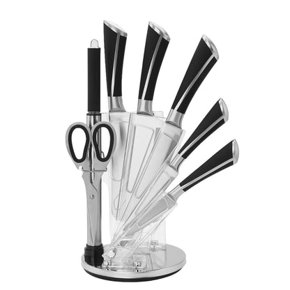 Set de cuchillos 9 piezas en acero inoxidable para cocina profesional y hogar