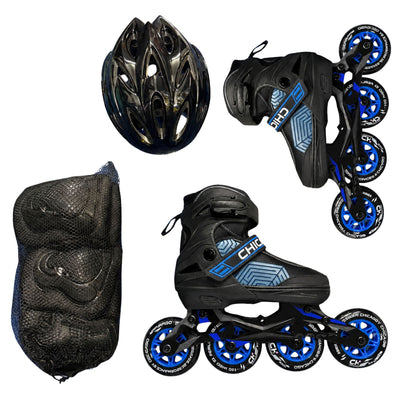 Kit De Patines Semiprofesionales Chicago En Línea Bota Blanda