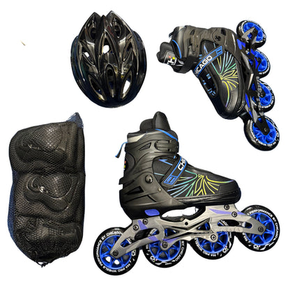 Kit De Patines Semiprofesionales Chicago En Línea Bota Blanda