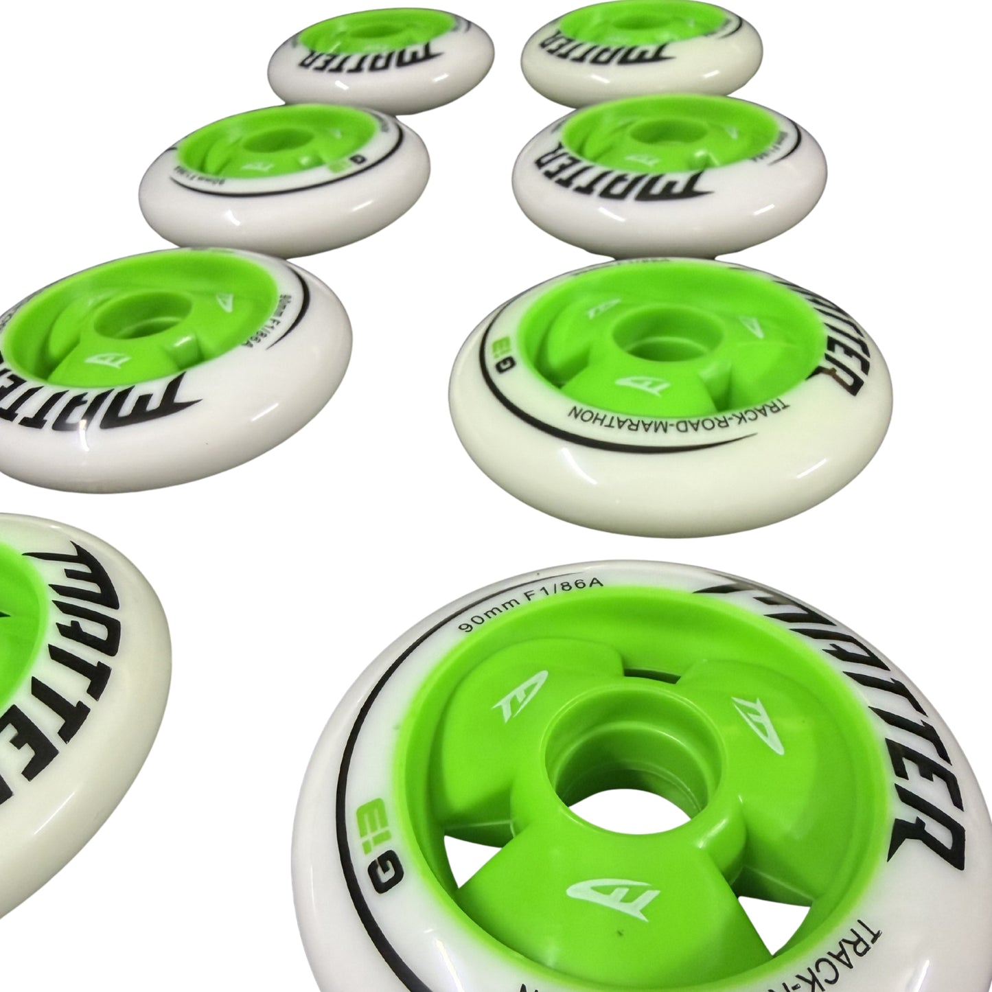 Set X8 Ruedas Matter Profesionales Para Patinaje Color Verde