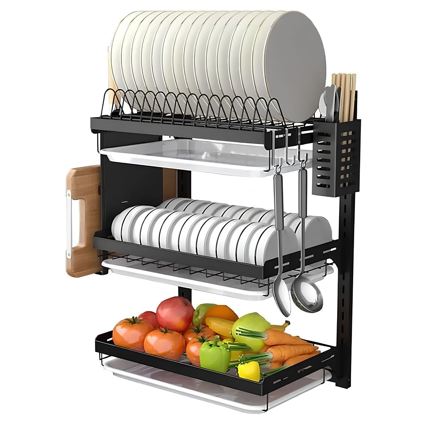 Platero Escurridor De Platos Organizador De Loza De Pared