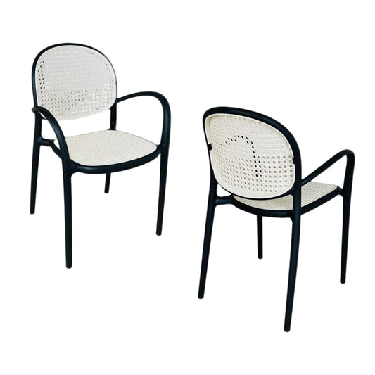 Silla PP Verano Tipo Mimbre con Brazos