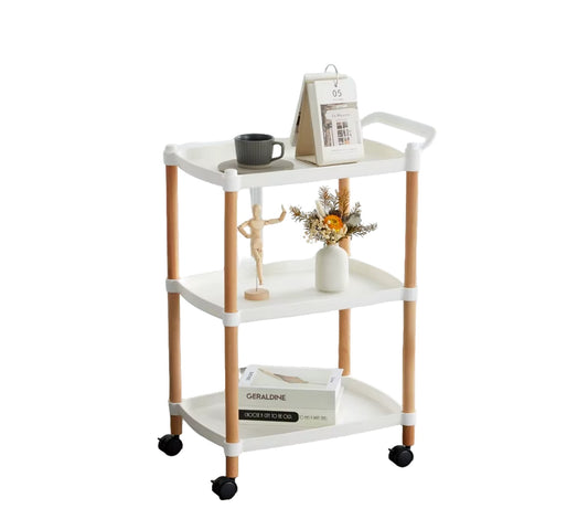 MESITA AUXILIAR PP 3 NIVELES CUADRADA CON RUEDAS