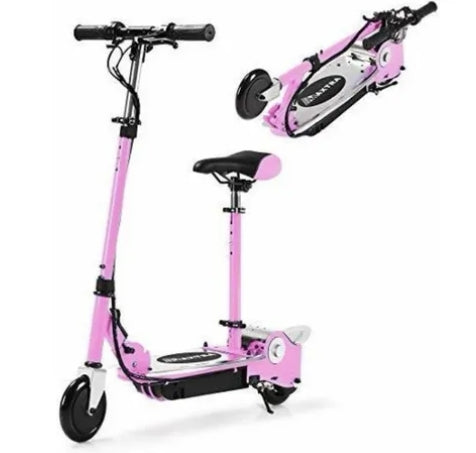 Patineta Scooter Eléctrica Monopatín Niños Adaptable Altura Rojo