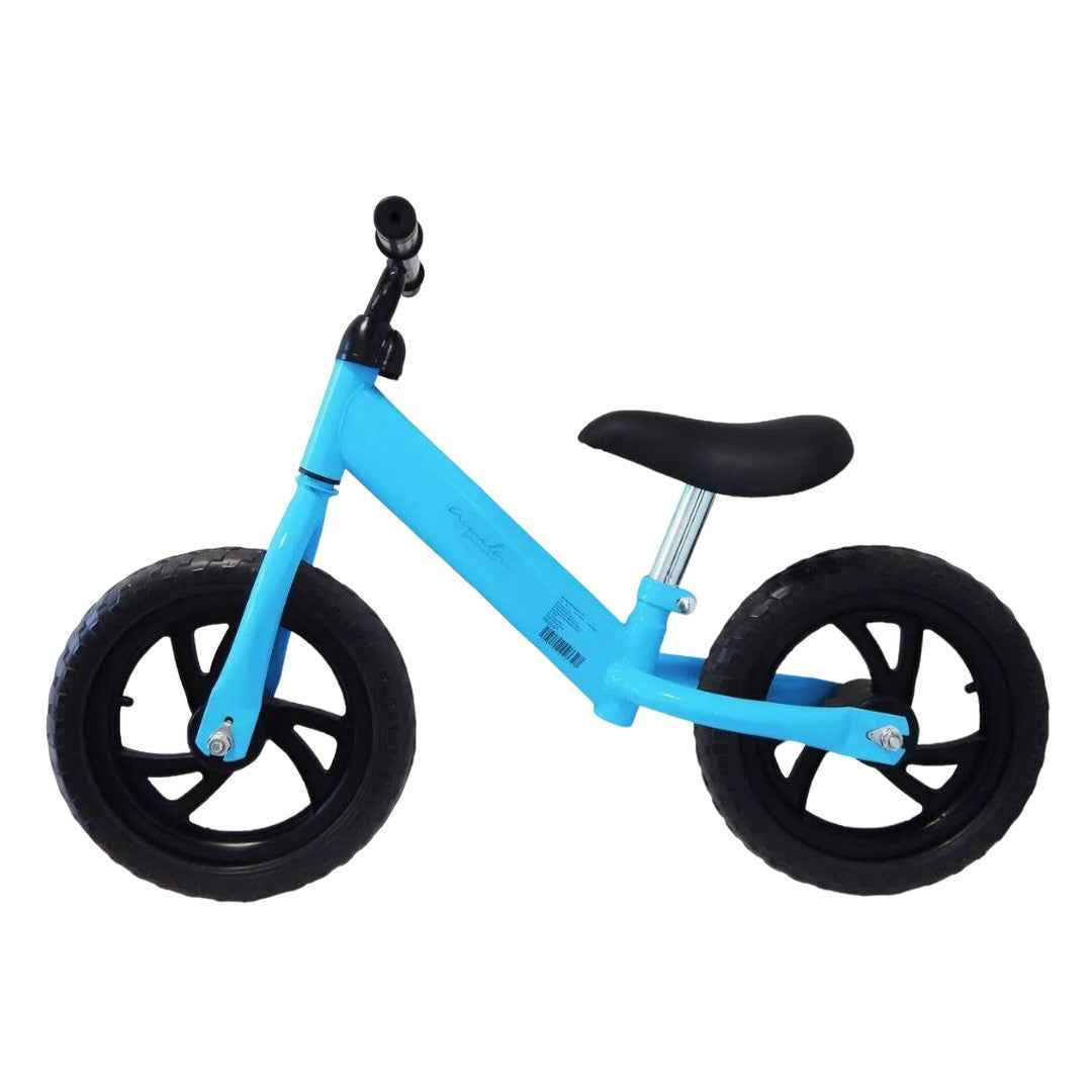 Bicicleta de impulso azul para niños con ruedas plásticas resistentes