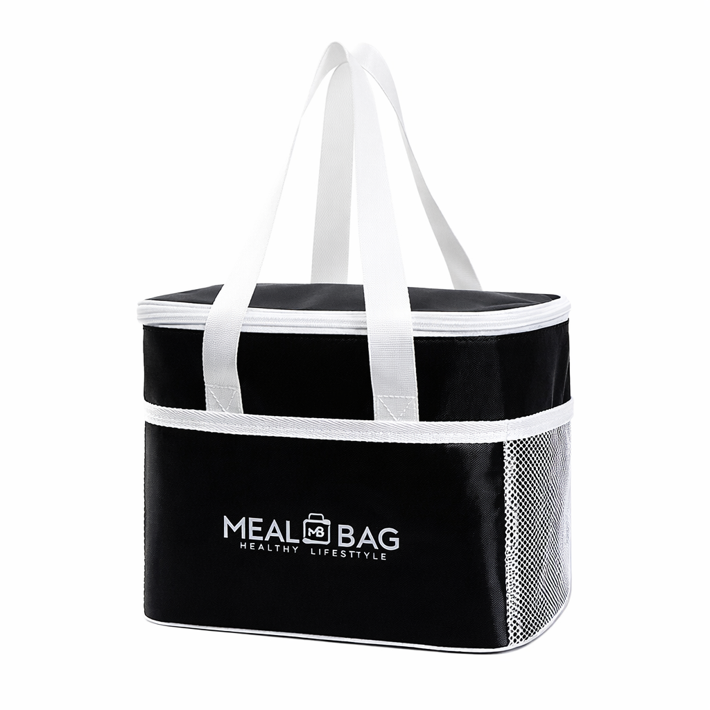 Bolsa térmica de almuerzo Meal & Bag negra para alimentos, trabajo y viajes