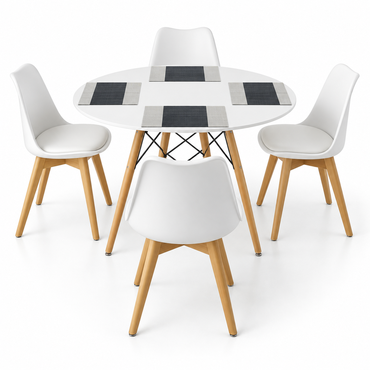 Comedor Eames de 4 Puestos con Sillas Emma Estándar e Individuales Gratis