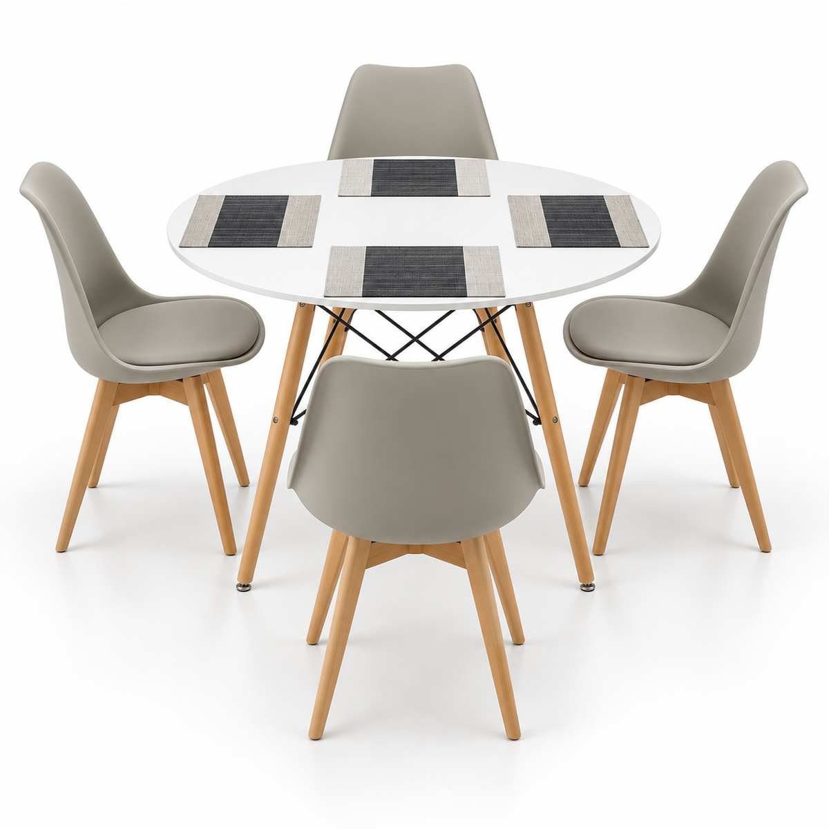 Comedor Eames de 4 Puestos con Sillas Emma Estándar e Individuales Gratis