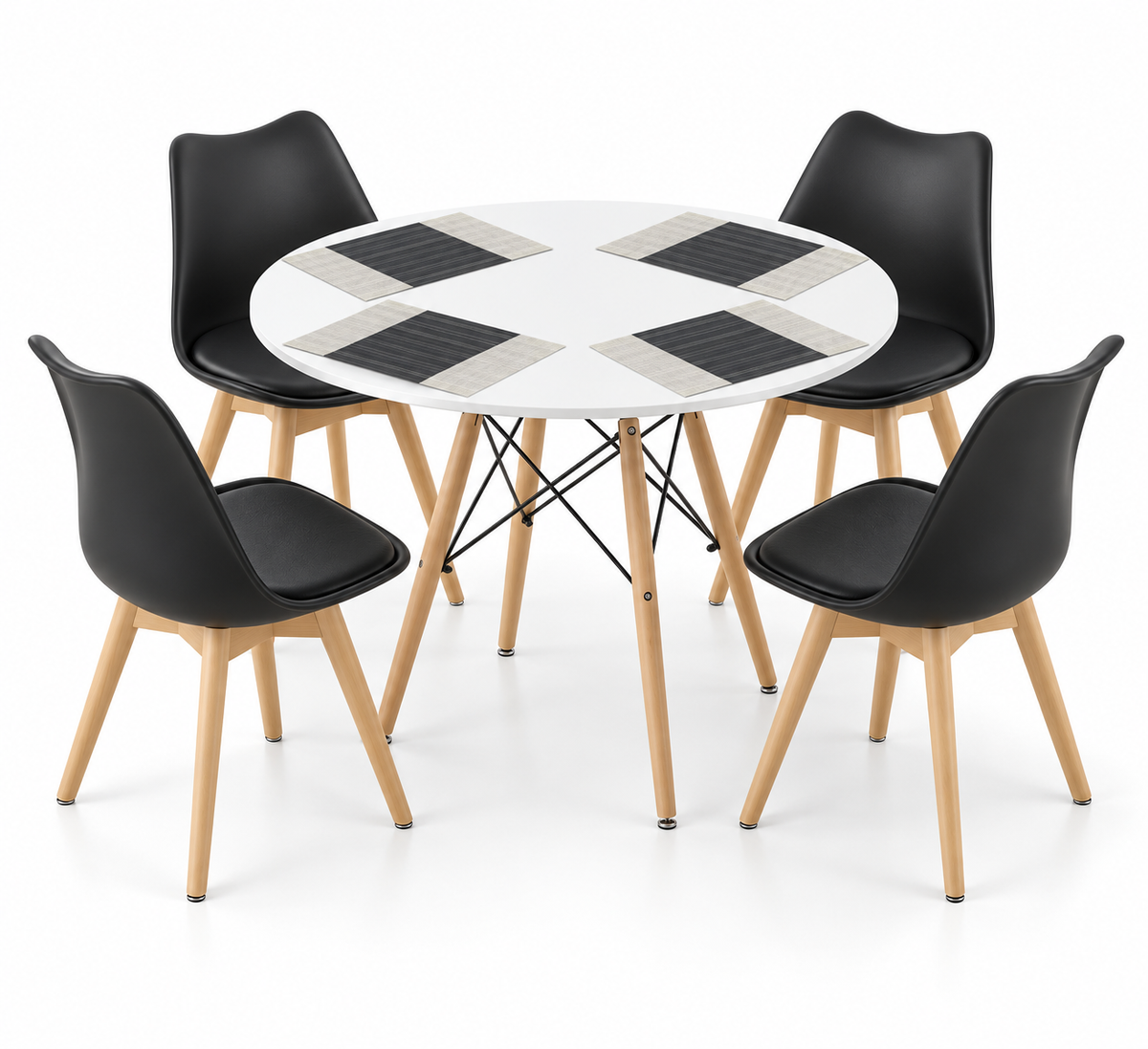 Comedor Eames de 4 Puestos con Sillas Emma Estándar e Individuales Gratis