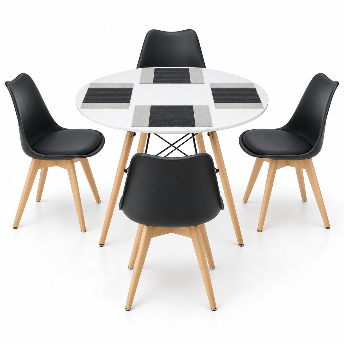 Comedor Eames de 4 Puestos con Sillas Emma Estándar e Individuales Gratis
