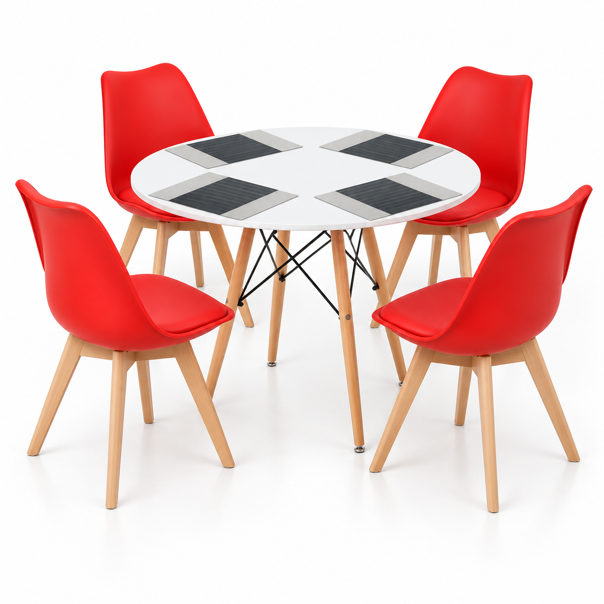 Comedor Eames de 4 Puestos con Sillas Emma Estándar e Individuales Gratis