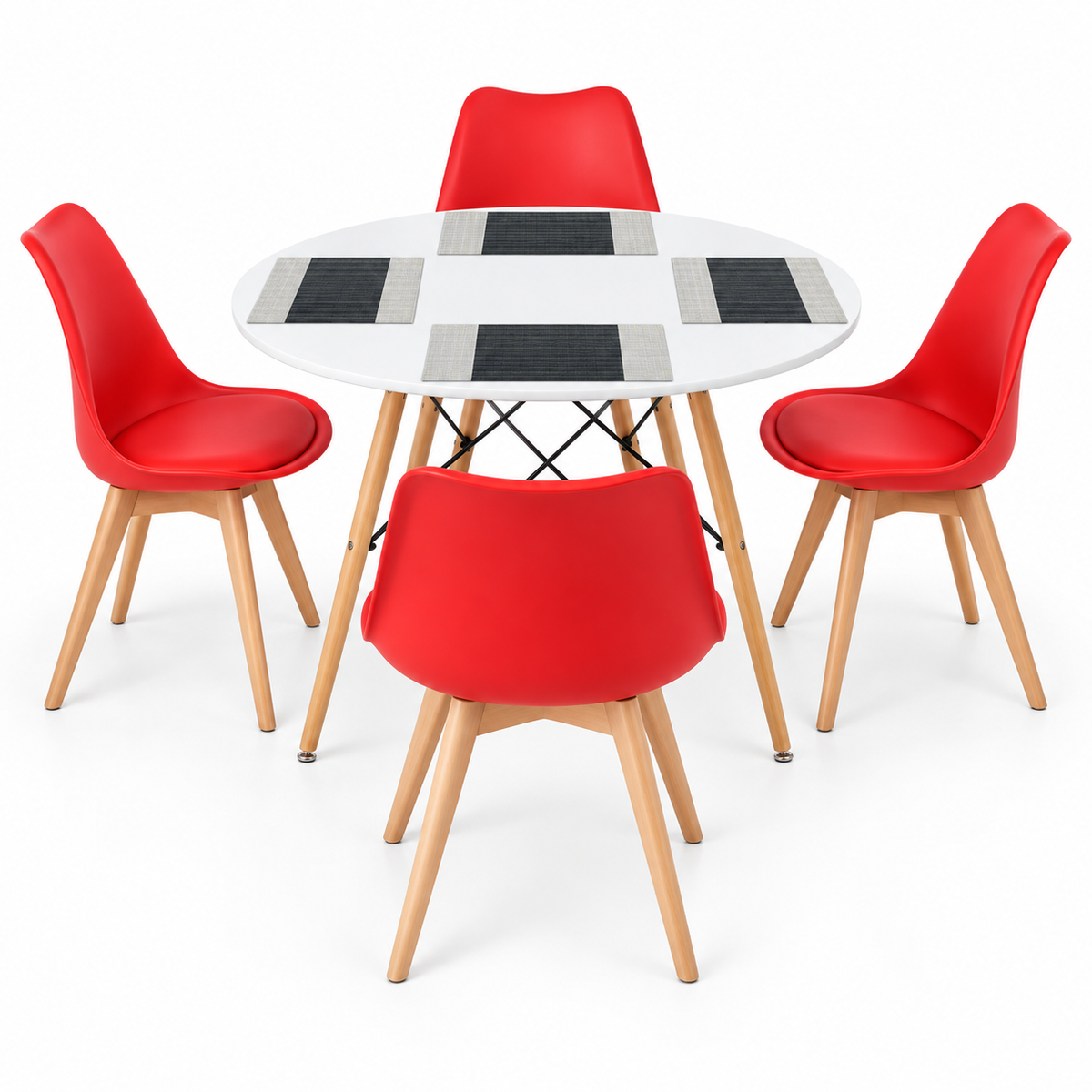 Comedor Eames de 4 Puestos con Sillas Emma Estándar e Individuales Gratis