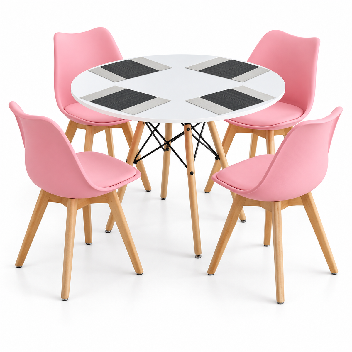 Comedor Eames de 4 Puestos con Sillas Emma Estándar e Individuales Gratis