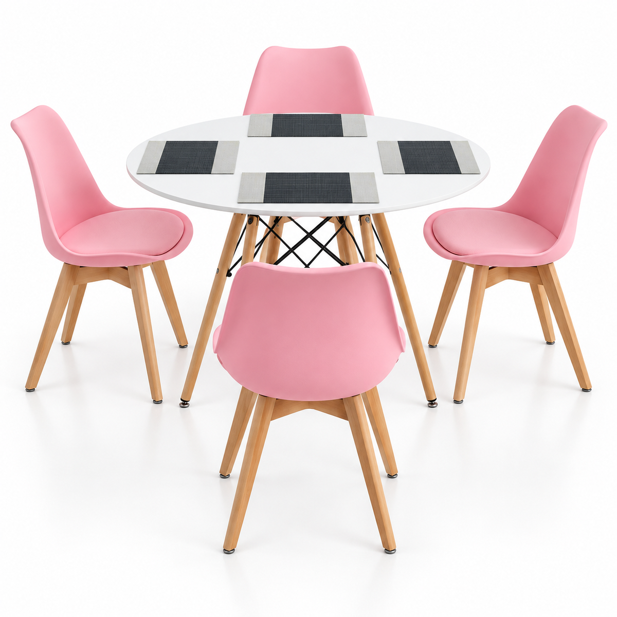 Comedor Eames de 4 Puestos con Sillas Emma Estándar e Individuales Gratis
