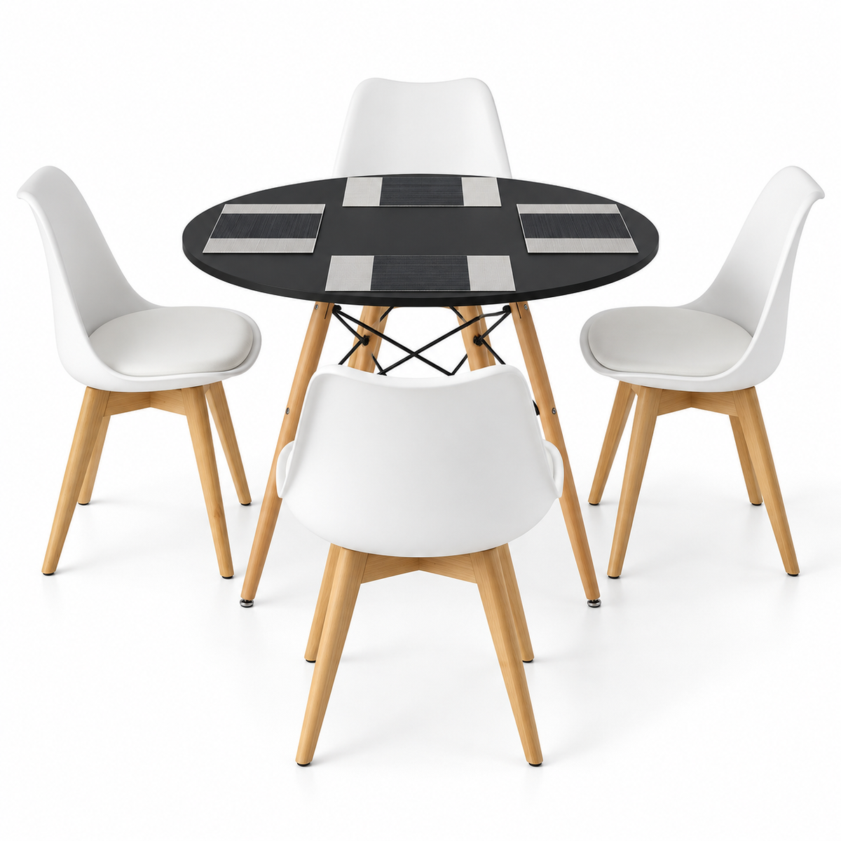 Comedor Eames de 4 Puestos con Sillas Emma Estándar e Individuales Gratis