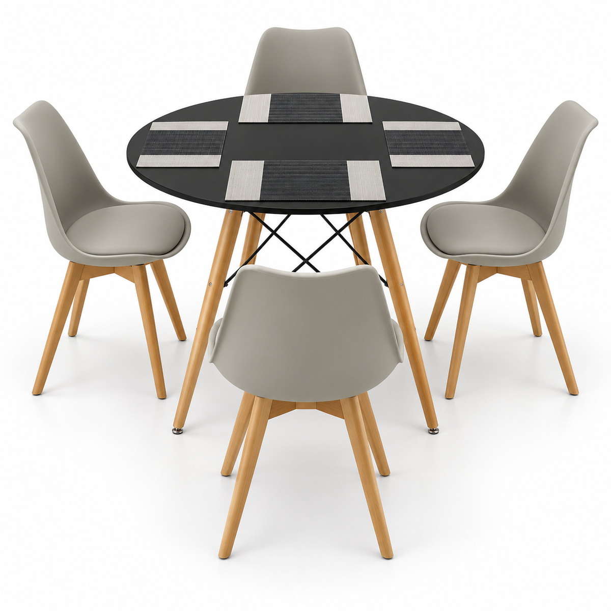 Comedor Eames de 4 Puestos con Sillas Emma Estándar e Individuales Gratis