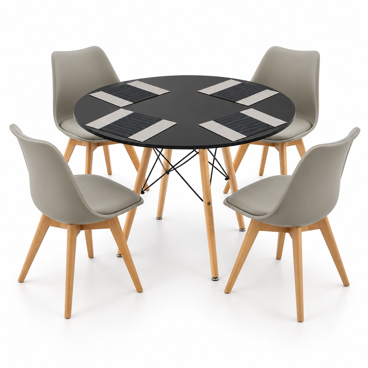 Comedor Eames de 4 Puestos con Sillas Emma Estándar e Individuales Gratis