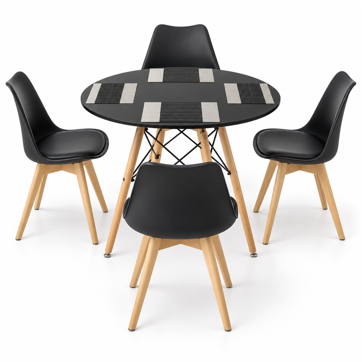 Comedor Eames de 4 Puestos con Sillas Emma Estándar e Individuales Gratis