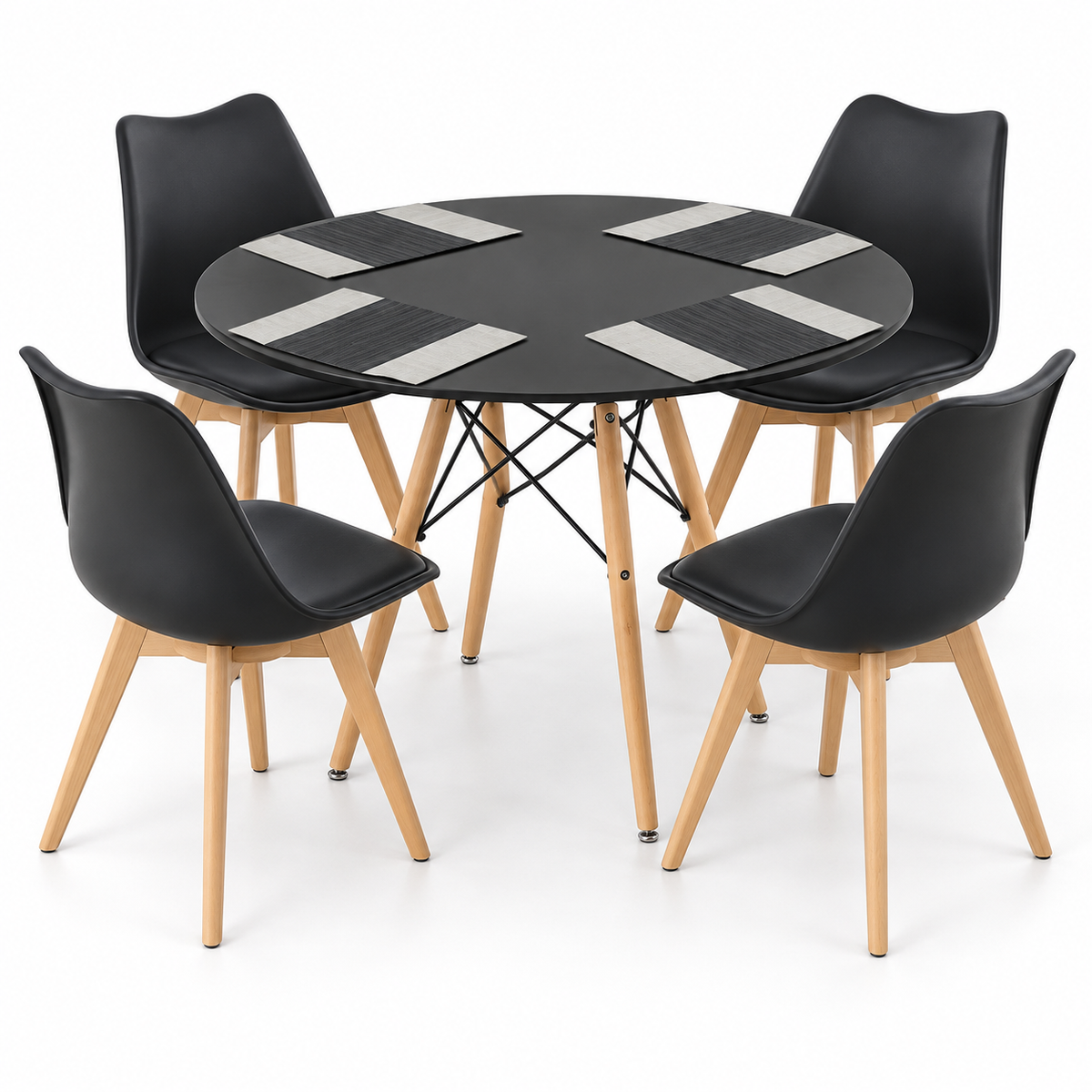 Comedor Eames de 4 Puestos con Sillas Emma Estándar e Individuales Gratis