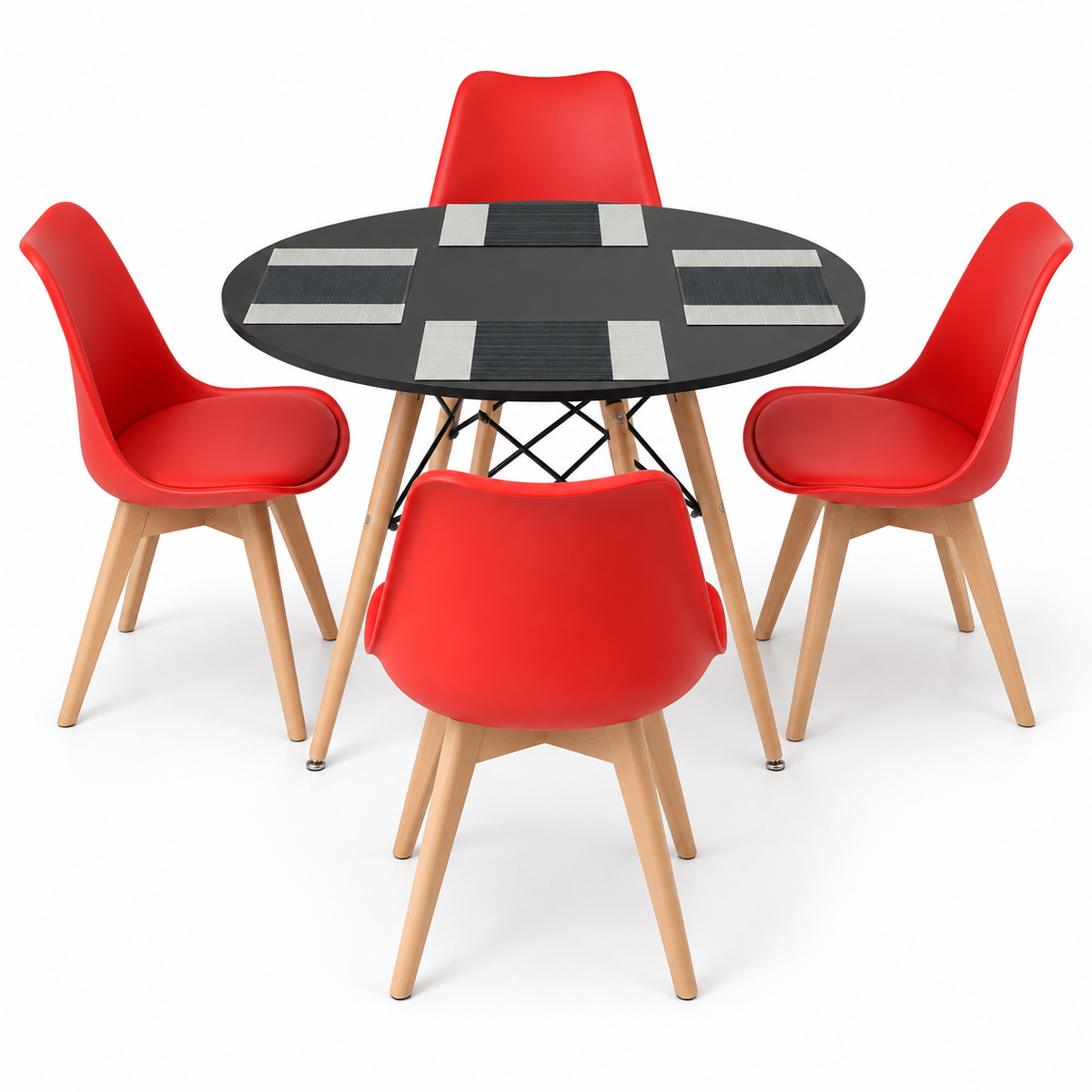 Comedor Eames de 4 Puestos con Sillas Emma Estándar e Individuales Gratis