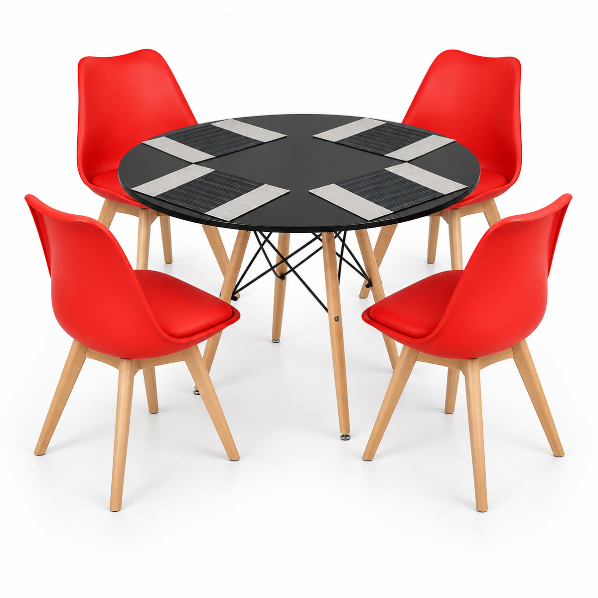 Comedor Eames de 4 Puestos con Sillas Emma Estándar e Individuales Gratis