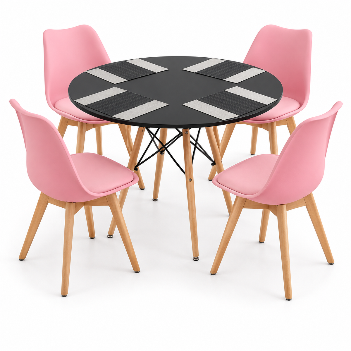 Comedor Eames de 4 Puestos con Sillas Emma Estándar e Individuales Gratis