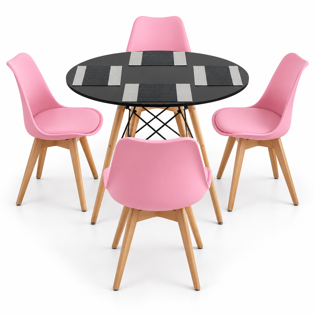 Comedor Eames de 4 Puestos con Sillas Emma Estándar e Individuales Gratis