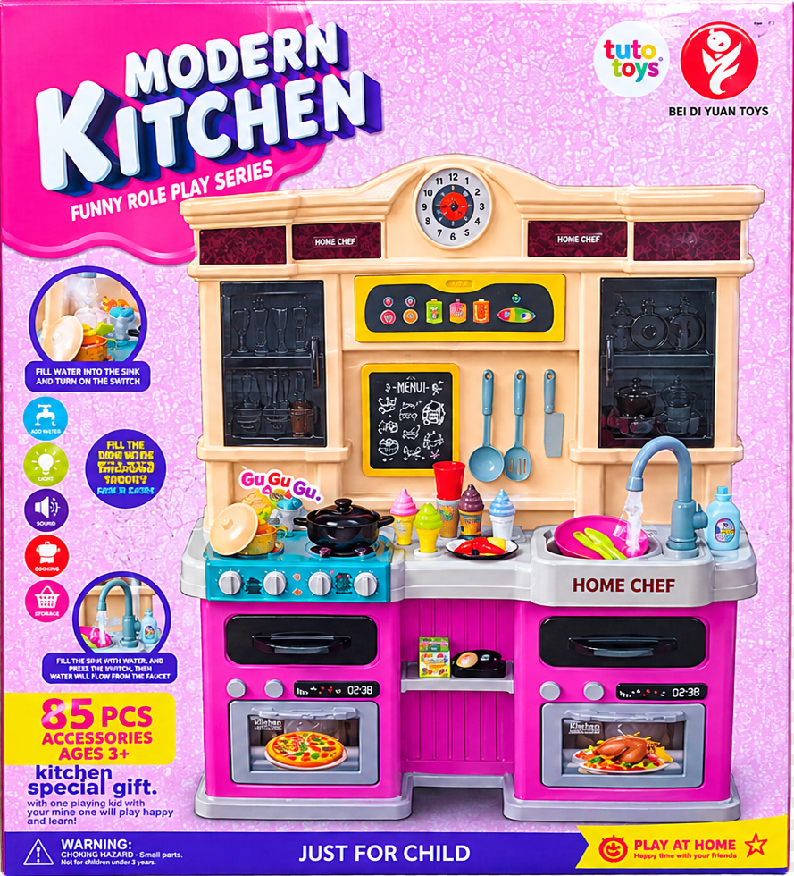 Cocina De Juguete Agua Con Vapor Burbujas Creativa Ref.922