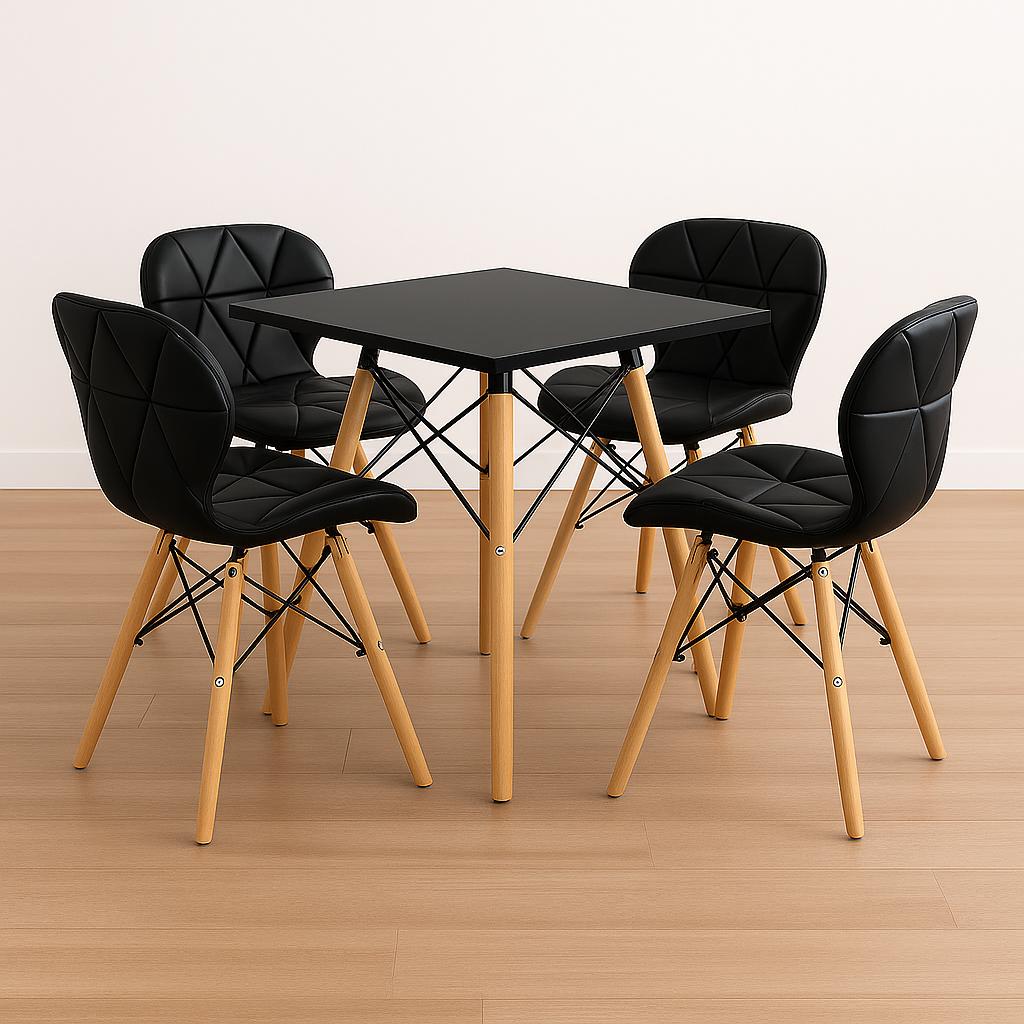 Comedor Minimalista Cuadrado con silla Mariposa