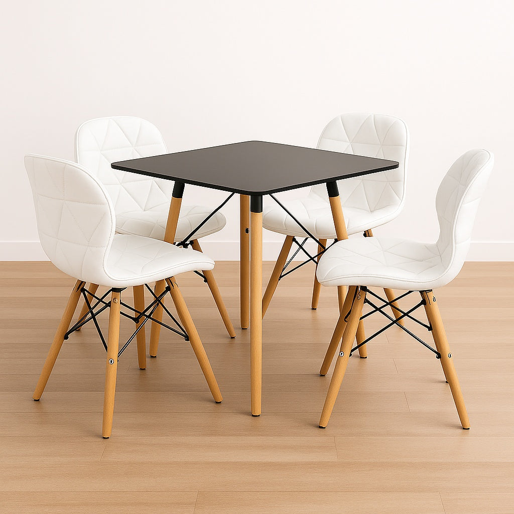 Comedor Minimalista Cuadrado con silla Mariposa