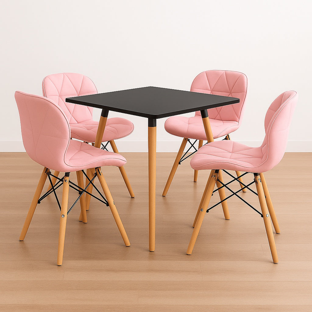 Comedor Minimalista Cuadrado con silla Mariposa