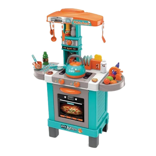 Set Cocina De Juguete Infantil Vapor Agua Sonidos Y Luz Color