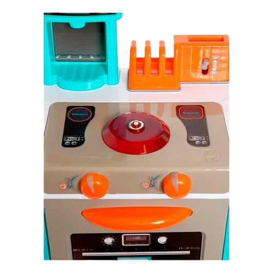 Set Cocina De Juguete Infantil Vapor Agua Sonidos Y Luz Color